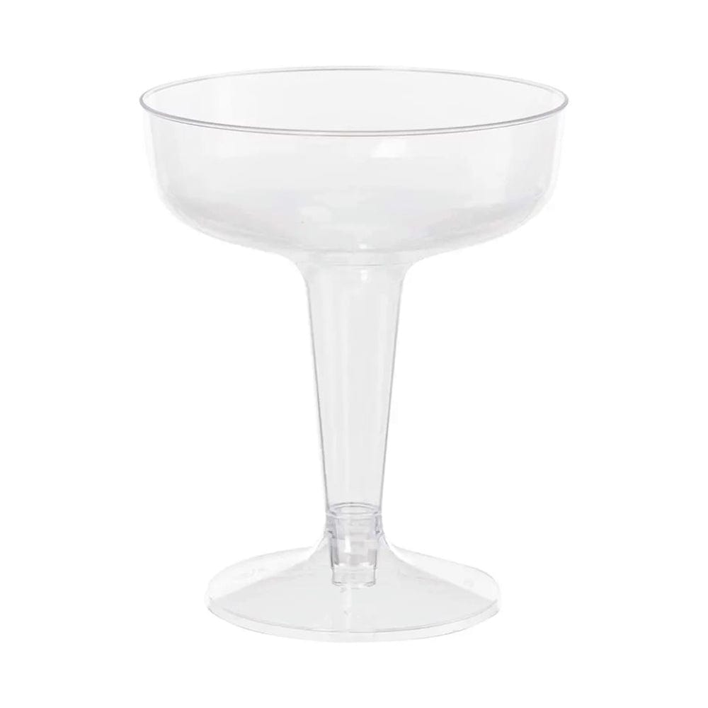 4 oz Champagne glasses Clear Hard Plastic -Pack of 6Pcs Ampack