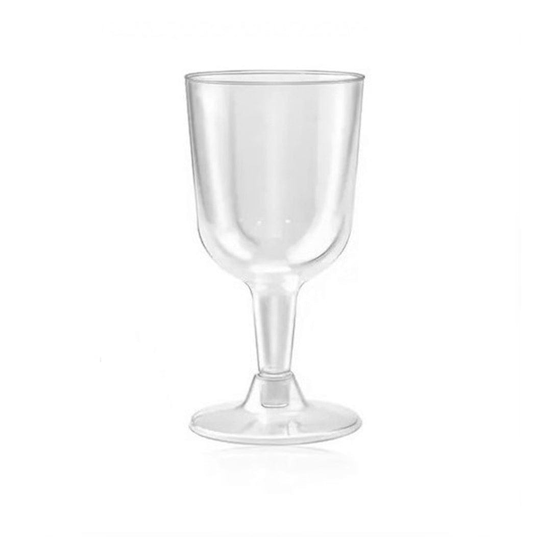 Wine Goblet 1-Piece Plastic Disposable Glasses – 8 oz – 8 Count