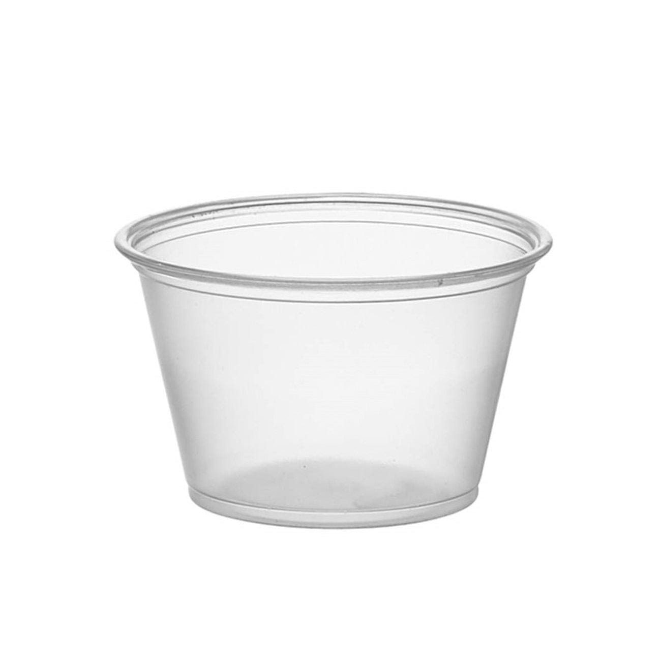 Choice 4 oz. Black Plastic Souffle Cup / Portion Cup - 2500/Case