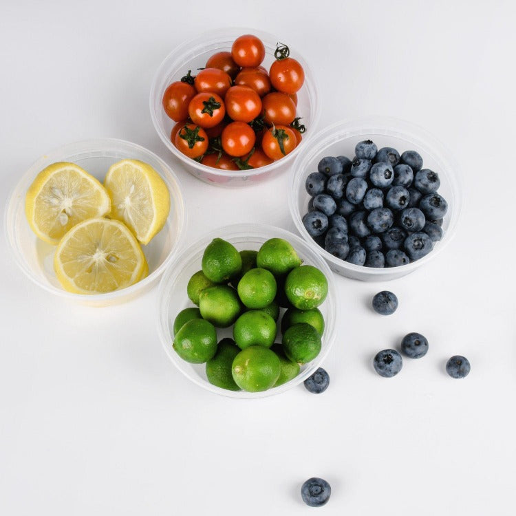 Deli Containers Heavy-duty with airtight lids- 8 Oz- 240 sets/case - Ampack