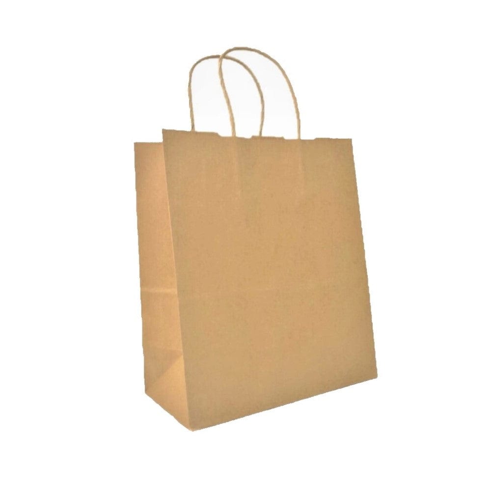 Handled Brown Paper Bag Medium 250 Pack - Gompels - Care & Nursery