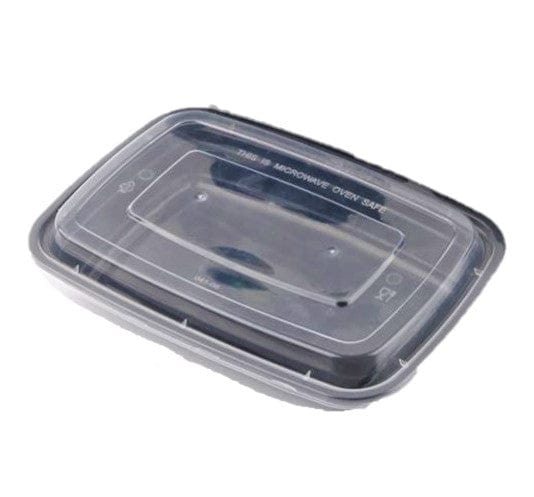 12 oz Black Microwavable Container with Clear Lid 150/cs