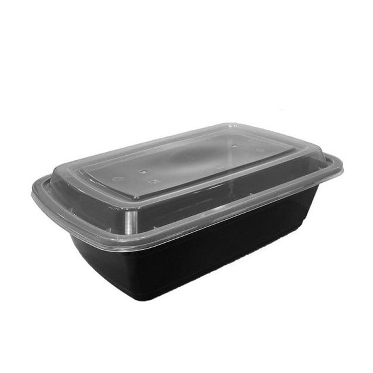 Choice 38 oz. White Round Microwavable Heavy Weight Container with Lid -  150/Case