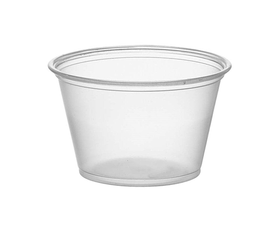 2oz Clear Plastic Sauce Cups with Lids 1000