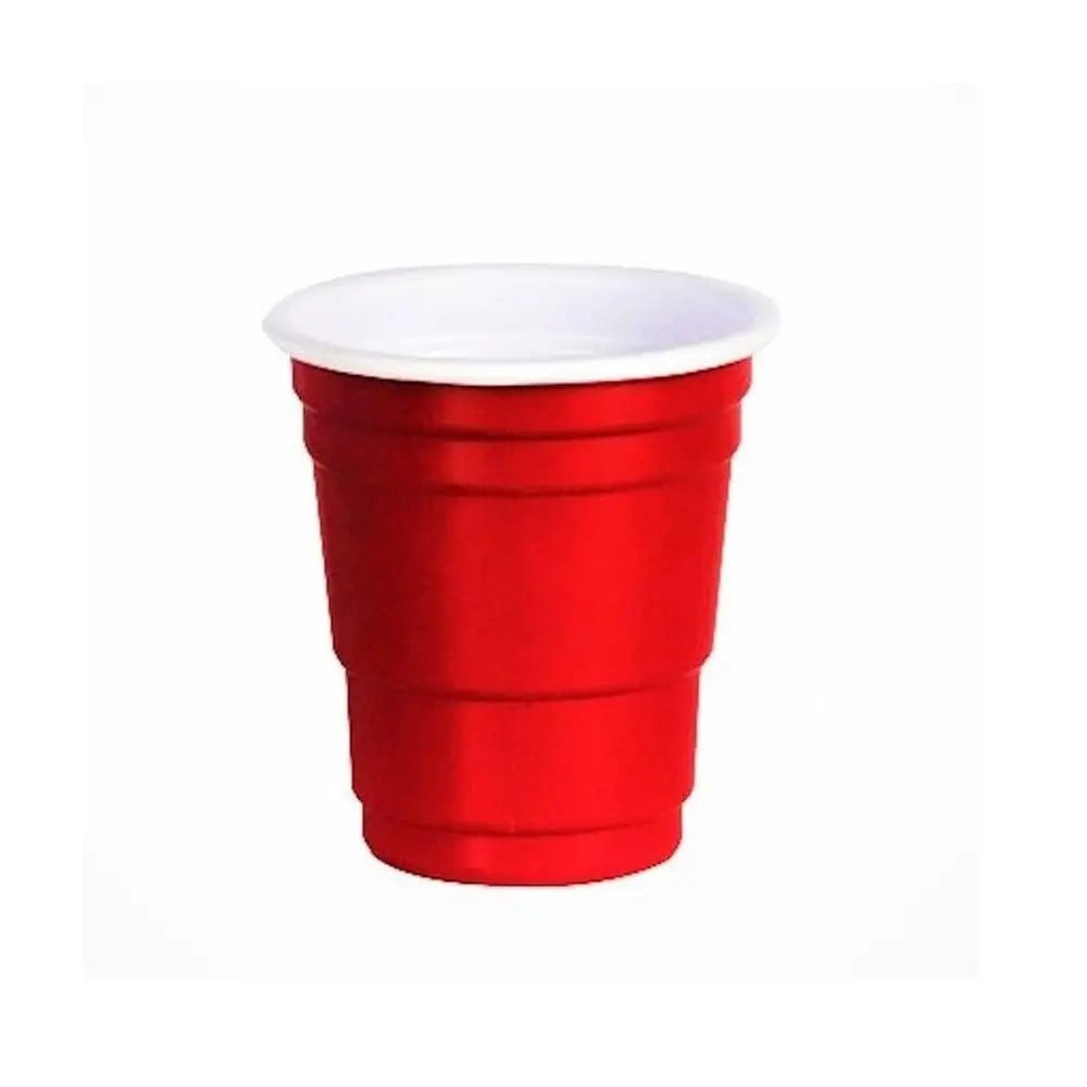 2 oz Red Shot glasses-disposable plastic Mini Red Party cups -Pack of ...