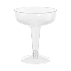 Creative Converting Clear Plastic Champagne Glasses, 16/Pack