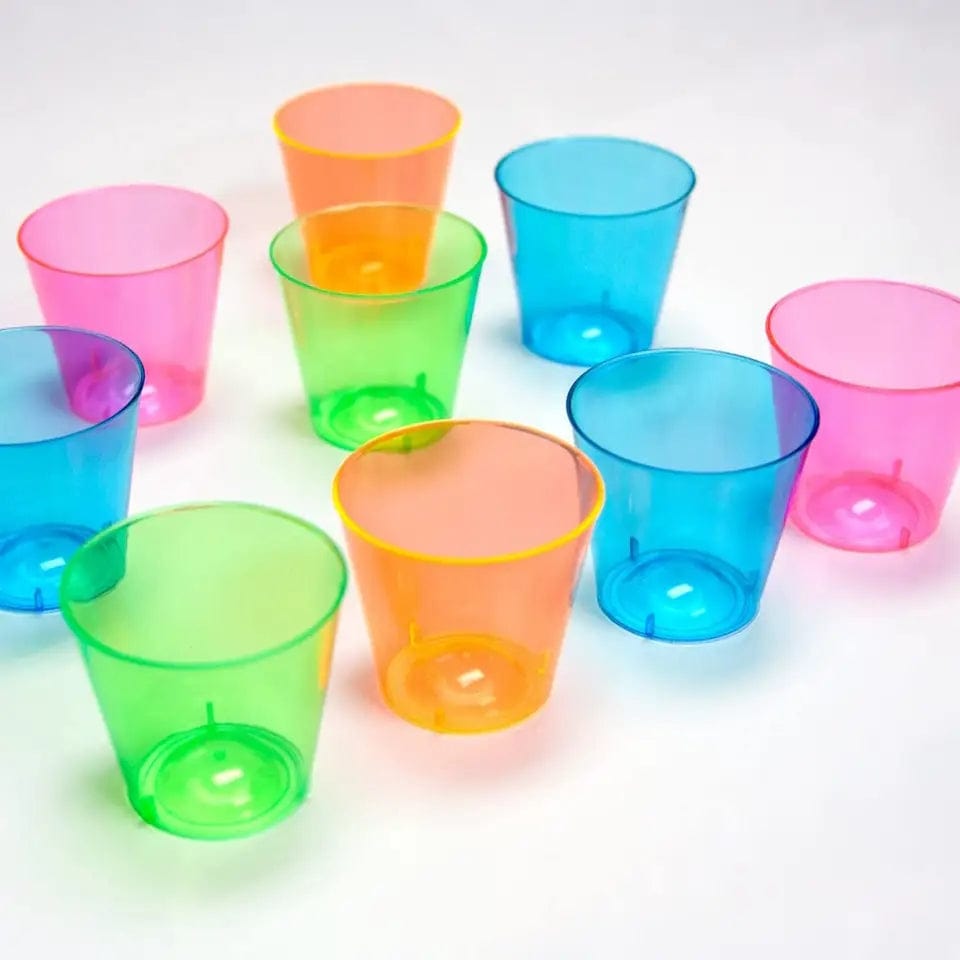 2 oz Red Shot glasses-disposable plastic Mini Red Party cups -20Ct. – Ampack