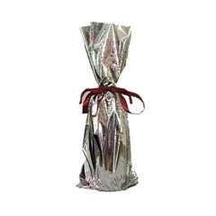 Mylar silver wine Gift Bags Printed designs - 400 Pcs/Case Ampack