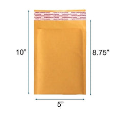 Kraft Bubble Mailer-Shipping bag-Padded Self Seal Envelope 5x10 - 250 Pcs/Cs Ampack