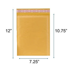 Kraft Bubble Mailer-Shipping bag-Padded Self Seal Envelope 7.25x12 - 100 Pcs/Cs Ampack