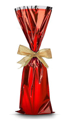 Mylar Metallic Wine Gift Bags, Gold ,Silver & Red - (Magnum) - 10.00 x 18.50 Inch - 300Pcs/ Case - 100Pcs/Color Ampack