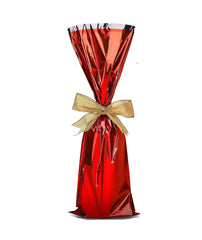 Mylar Metallic wine Gift Bags-RED - 9 x 18.5 - Pack of 100 Pcs Ampack