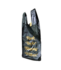 Pack of 2+2 Cases - Plastic ONE bottle and TWO bottle liquor bags-Black 'Thank you'--800Pcs/Case Ampack