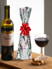 Printed Mylar Metallic Wine Gift Bags, Assorted - 7.00 x 18.00 - 500Pcs/Case Ampack