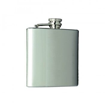 Stainless Steel Captive-Top Pocket Flask 6 Oz. Ampack