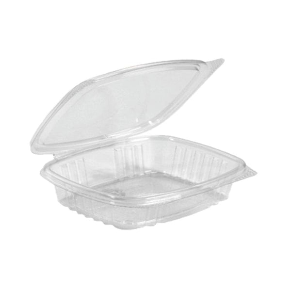 12 Oz Clear Hinged Flat Lid Container - 200 Pcs/cs
