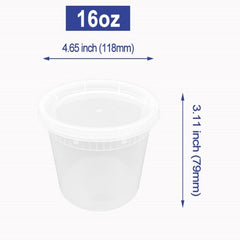 Deli Containers Standard for food storage and takeout -16 oz -500 Pcs/case - Ampack