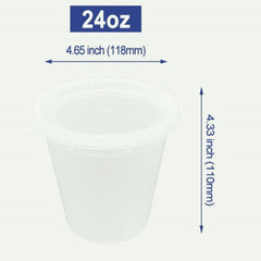 Deli Containers Heavy-duty with airtight lids- 24 Oz - 240 sets/case - Ampack
