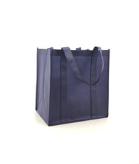 Reusable grocery tote bag -13x10x15- Heavy-duty-set of 4Pcs Navy Blue Ampack