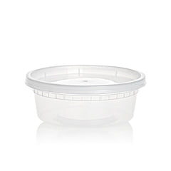 Deli Containers Heavy-duty with airtight lids- 8 Oz- 240 sets/case - Ampack