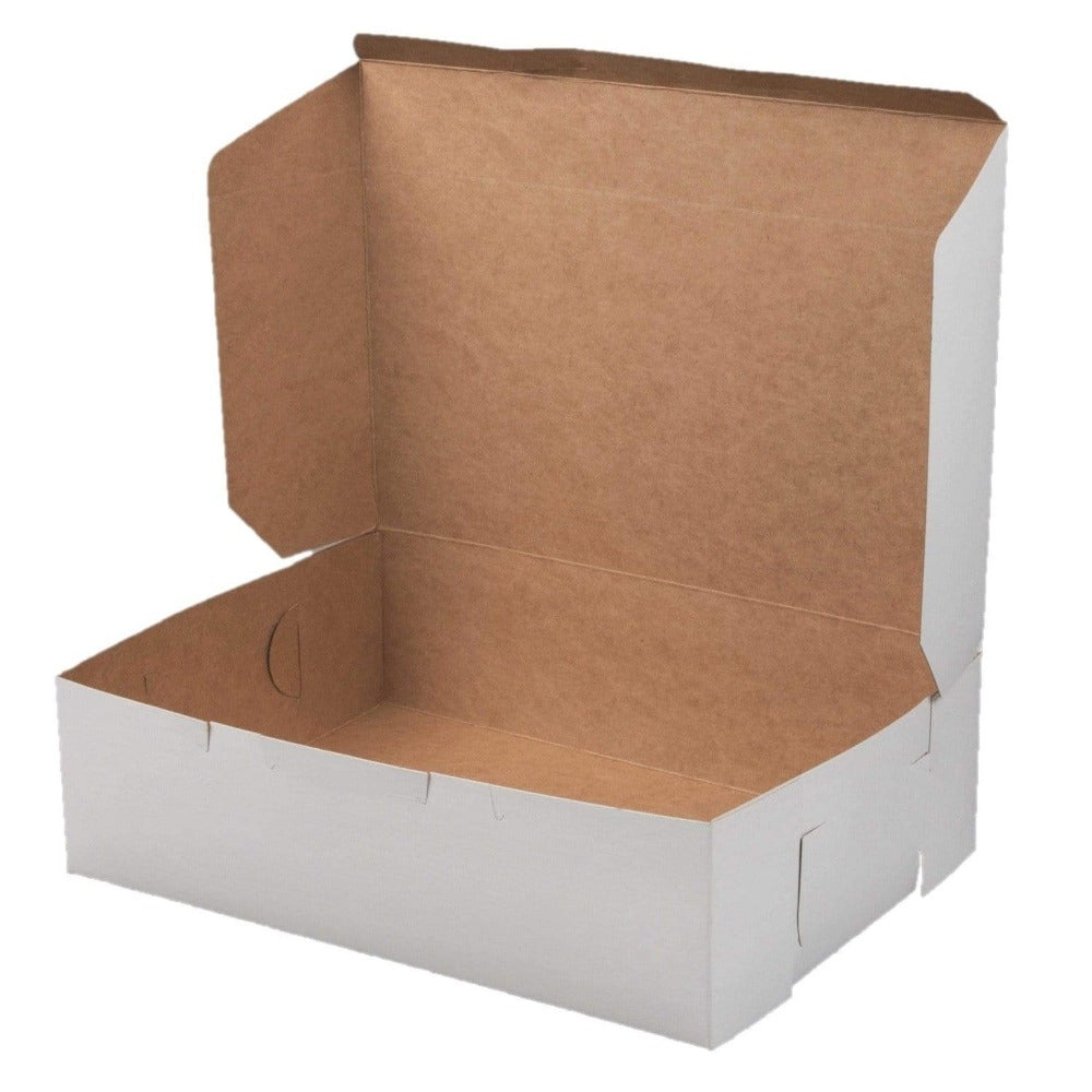 Cupcake/Bakery box 14"x10"x4" White 25Pcs Ampack