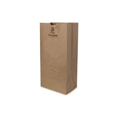 DURO#12 HUSKY DUBL LIFE (Heavy Duty) Brown Kraft paper bag-400Pcs-7.125" x 13.75" x 4.5" - 400 Pcs/Pack - Ampack