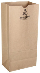 DURO #8 HUSKY DUBL LIFE (Heavy duty) Brown Kraft paper Bag - 400Pcs - 6.125" x 12.437" x 4.125" - Ampack