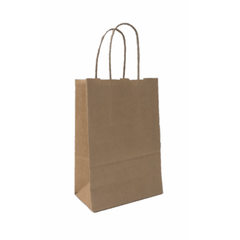 Kraft Paper Bag with Twisted Handles - Cub, 8 x 4.5 x 10.5 -250Pcs Ampack