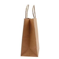 Kraft Paper Bag with Twisted Handles - Cub, 8 x 4.5 x 10.5 -250Pcs Ampack