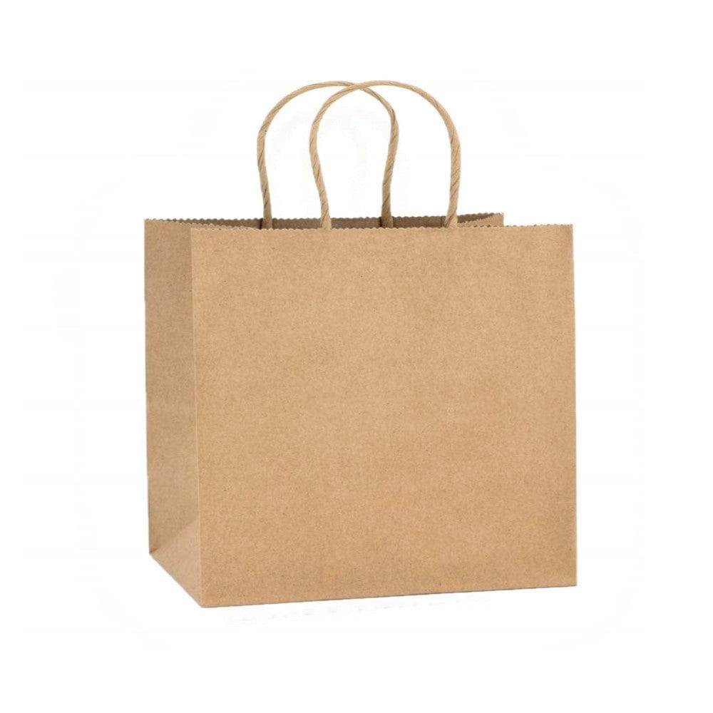 Kraft Paper Bag with Twisted Handles - Junior Mart- 13 x 7 x 13 -250Pcs Ampack