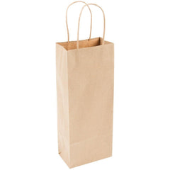 Kraft Paper Bag with Twisted Handles-One liquor bottle-250Pcs - Ampack