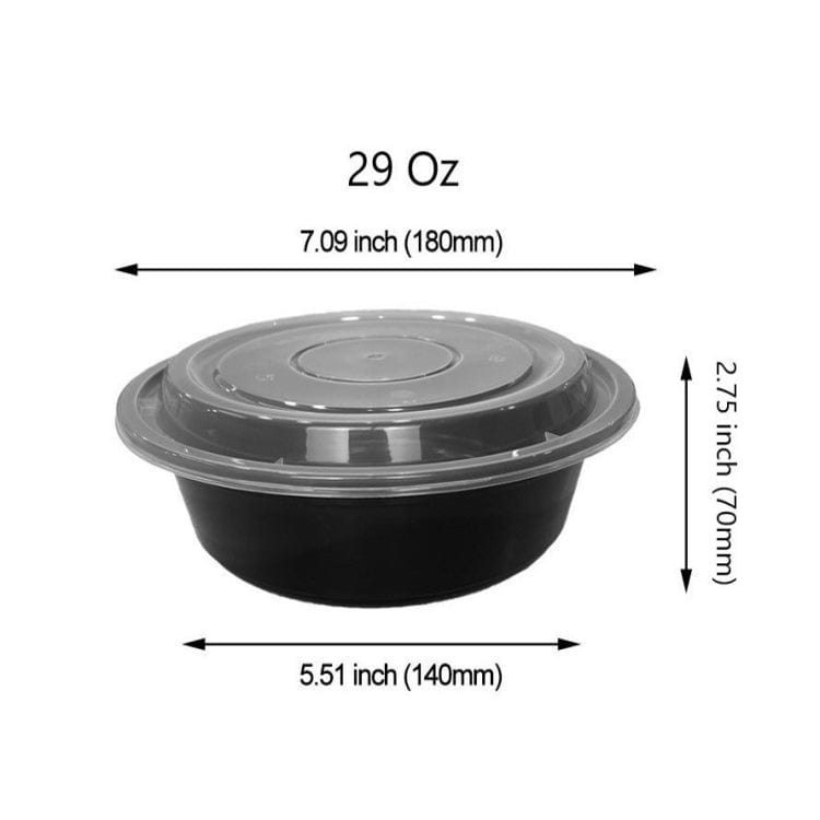 8 oz. 16 oz. 32 oz. Round Microwaveable Deli Container Combo Set