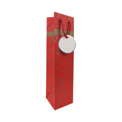 Paper Wine Gift Bag Floral  Design - Ampack