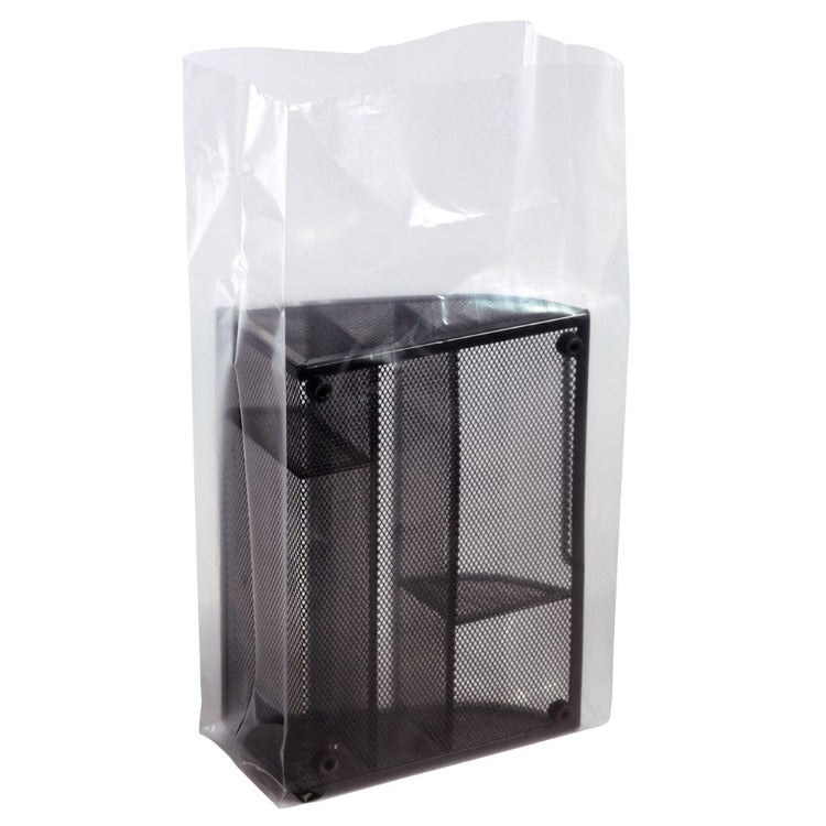 Poly Bags Gusseted Open End -Clear 10x8x24 2Mil 500Pcs/Case – Ampack