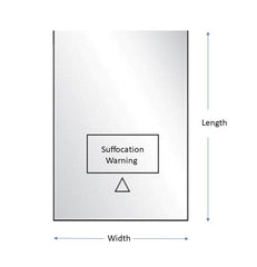 Poly bags Layflat Open end -Clear 11x14 2Mil with Suffocation warning 1000Pcs/Case Ampack