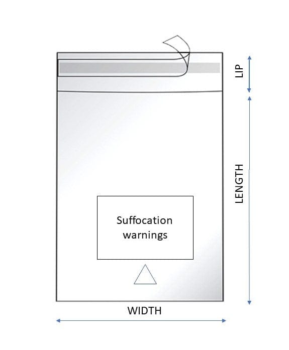 6 x 8 1.5 Mil Resealable Poly Bags with Vent Hole and Suffocation Warning  Case / 1000