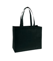 Reusable shopping tote bag - Heavy-Duty 20Wx16Hx6D 25, 50, 100, and 250Pcs 25Pcs / Black Ampack