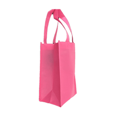 Reusable tote bag 8"W x 5"D x 11"H -Pack of 50, 100, and 250Pcs 50Pcs / Pink Ampack