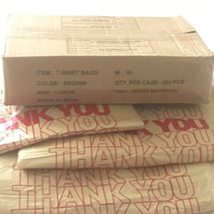 T-shirt-Thank you- Plastic retail Carry out bag- 15x7x26- 500Pcs/case - Ampack