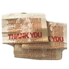 T-shirt-Thank you- Plastic retail Carry out bag- 15x7x26- 500Pcs/case - Ampack